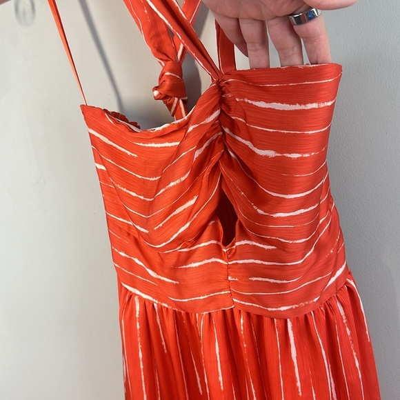 Sacking & Babi Reid Dress Striped Orange Shibori- Anthropologie Size 2 - Picture 10 of 16